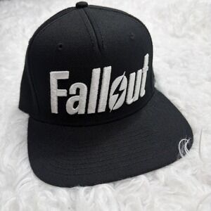 Fallout Hat Mens Black Cap Adjustable SnapBack Bethesda New Vegas Nuka Cola Game